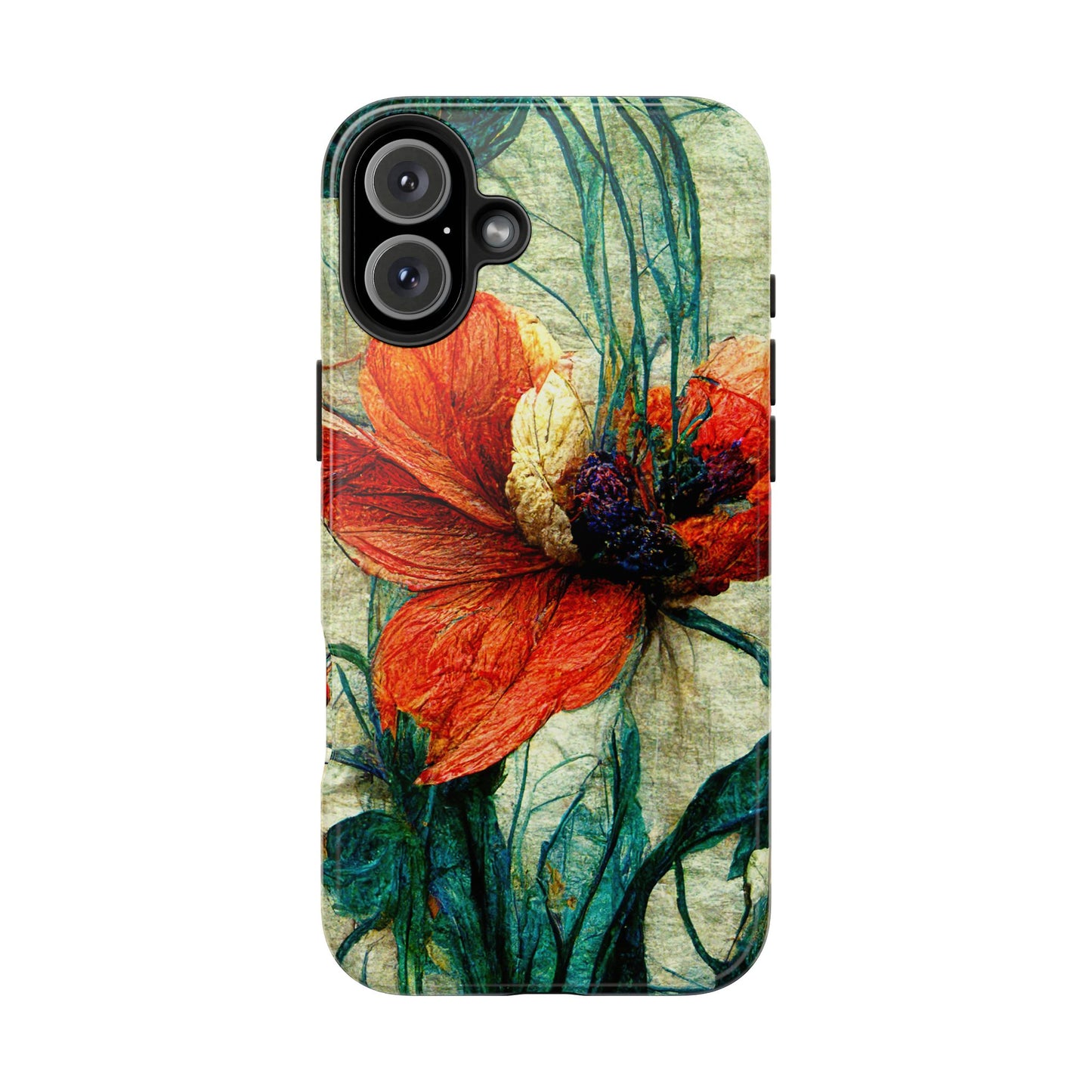 Red Flower Tough Phone Cases