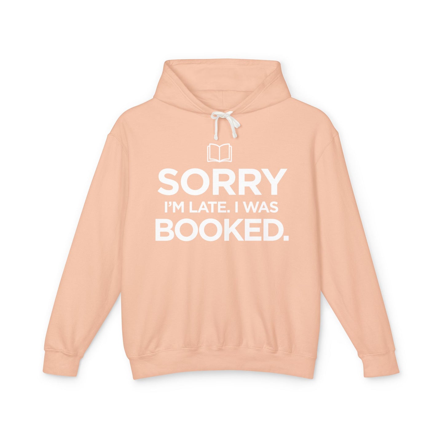 Sorry I'm Late, I was Booked (small book) - Unisex Lightweight Hoodie