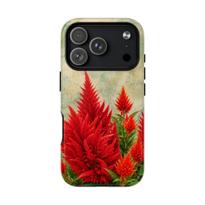 Scarlet Celosia Tough Magnetic Cases for iPhones