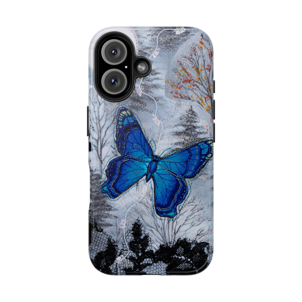 Blue Butterfly Tough Phone Cases