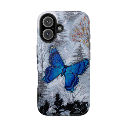 Blue Butterfly Tough Phone Cases