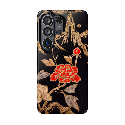 Red Peony and Gold Blossom Magnetic Phone Case - Samsung Galaxy 26