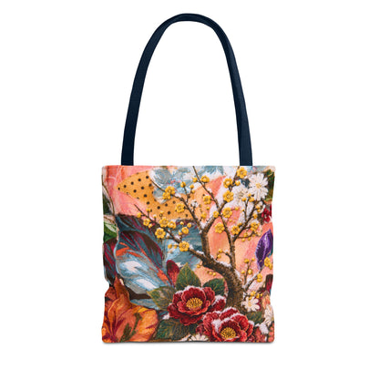 A Flower in Winter Collage Tote Bag