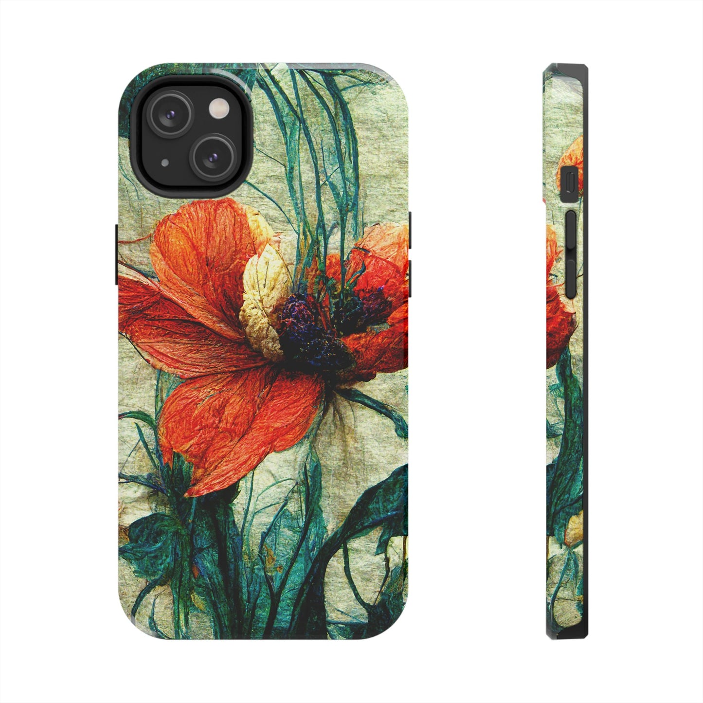 Red Flower Tough Phone Cases
