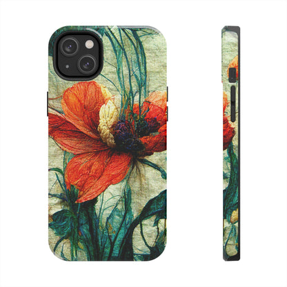 Red Flower Tough Phone Cases