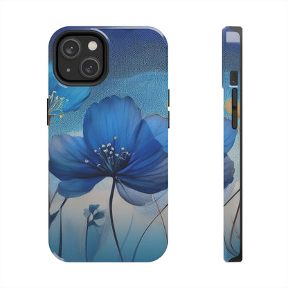 Blue Floral Tough Phone Cases