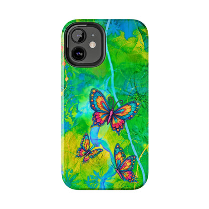 Morning Meditation - Butterfly Garden Tough Phone Case