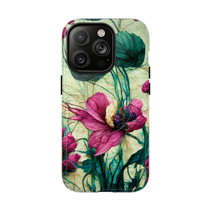 Patty's Plum Oriental Poppy Tough Magnetic Phone Cases for iPhone