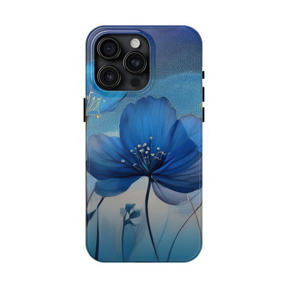Blue Floral Tough Phone Cases