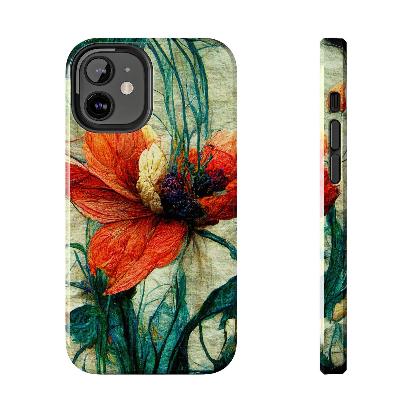 Red Flower Tough Phone Cases