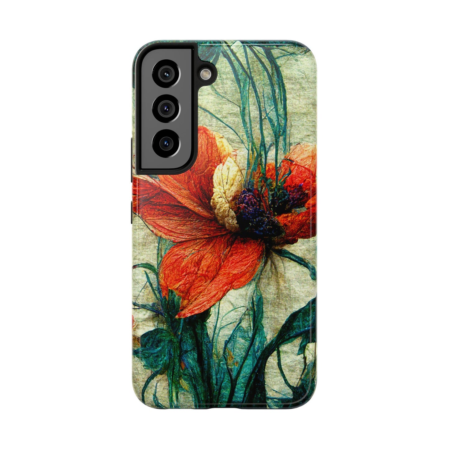 Red Flower Tough Phone Cases