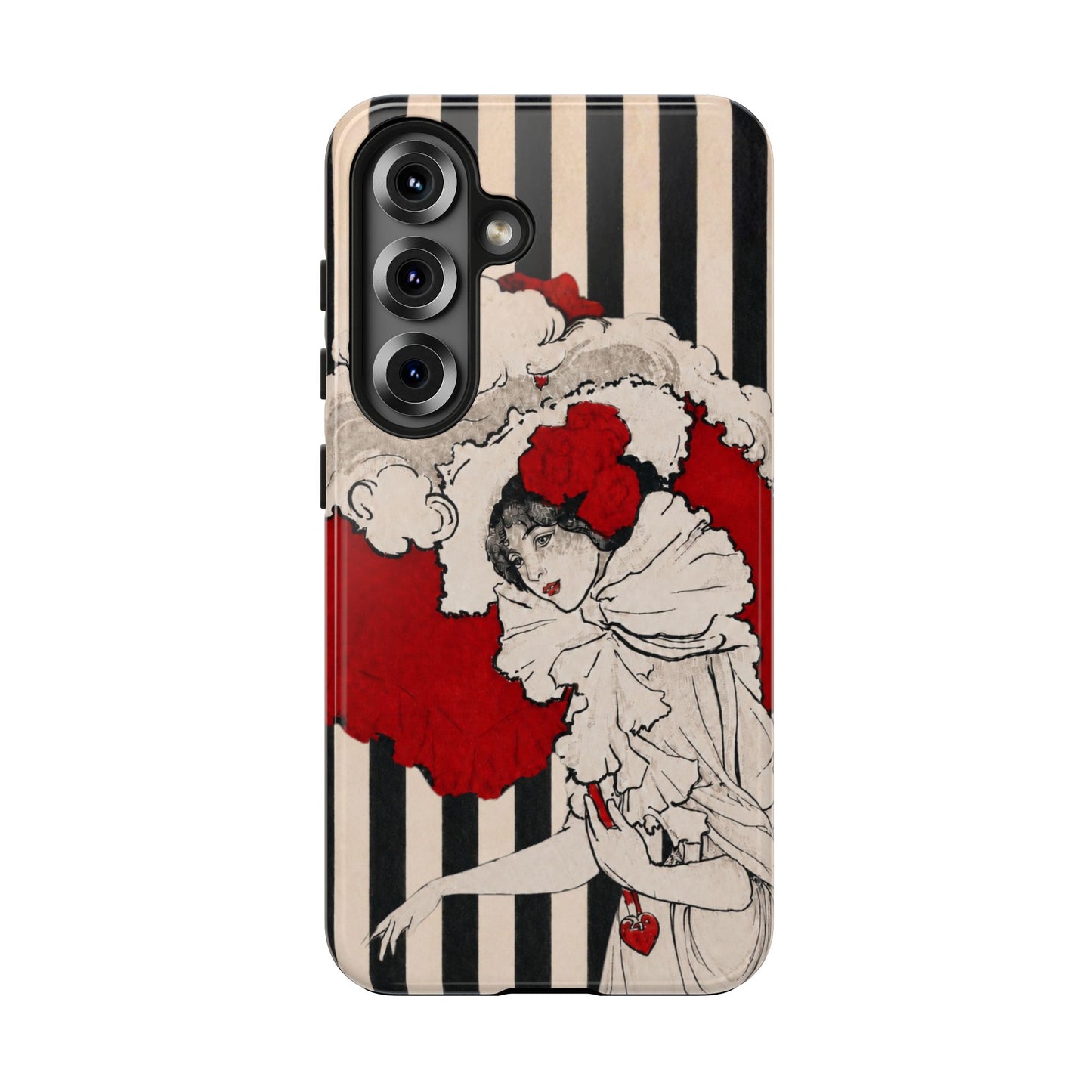 Art Nouveau Woman in Red Hat Tough Phone Cases