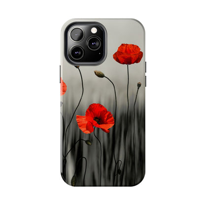 Poppy Modern Art Tough Phone Cases