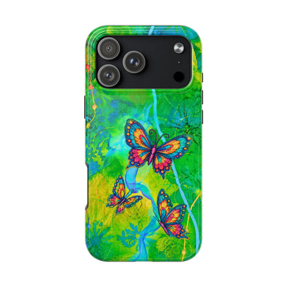 Morning Meditation - Butterfly Garden Tough Phone Case