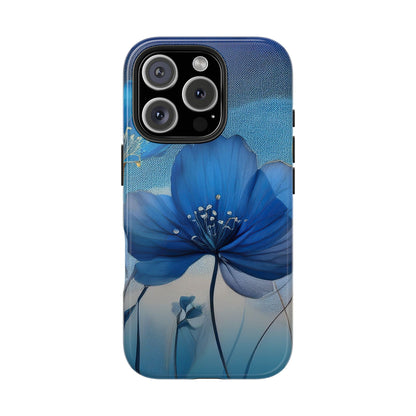 Blue Floral Tough Phone Cases
