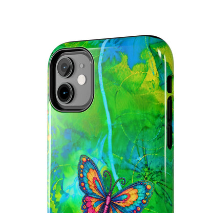 Morning Meditation - Butterfly Garden Tough Phone Case