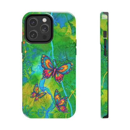 Morning Meditation - Butterfly Garden Tough Phone Case