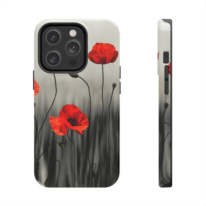 Poppy Modern Art Tough Phone Cases