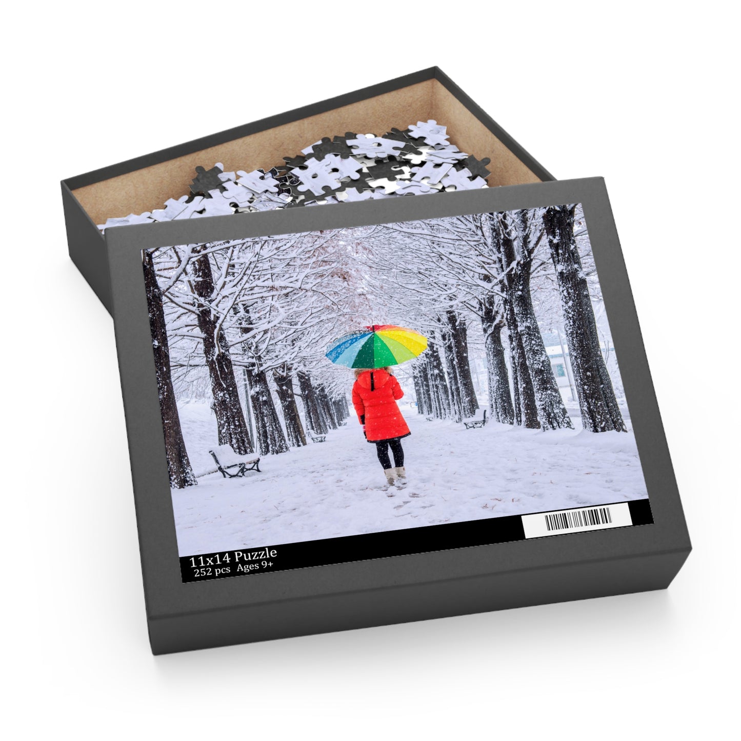 Winter Wonderland Puzzle, Colorful Umbrella | 120, 252, 500-Piece