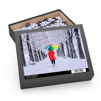 Winter Wonderland Puzzle, Colorful Umbrella | 120, 252, 500-Piece