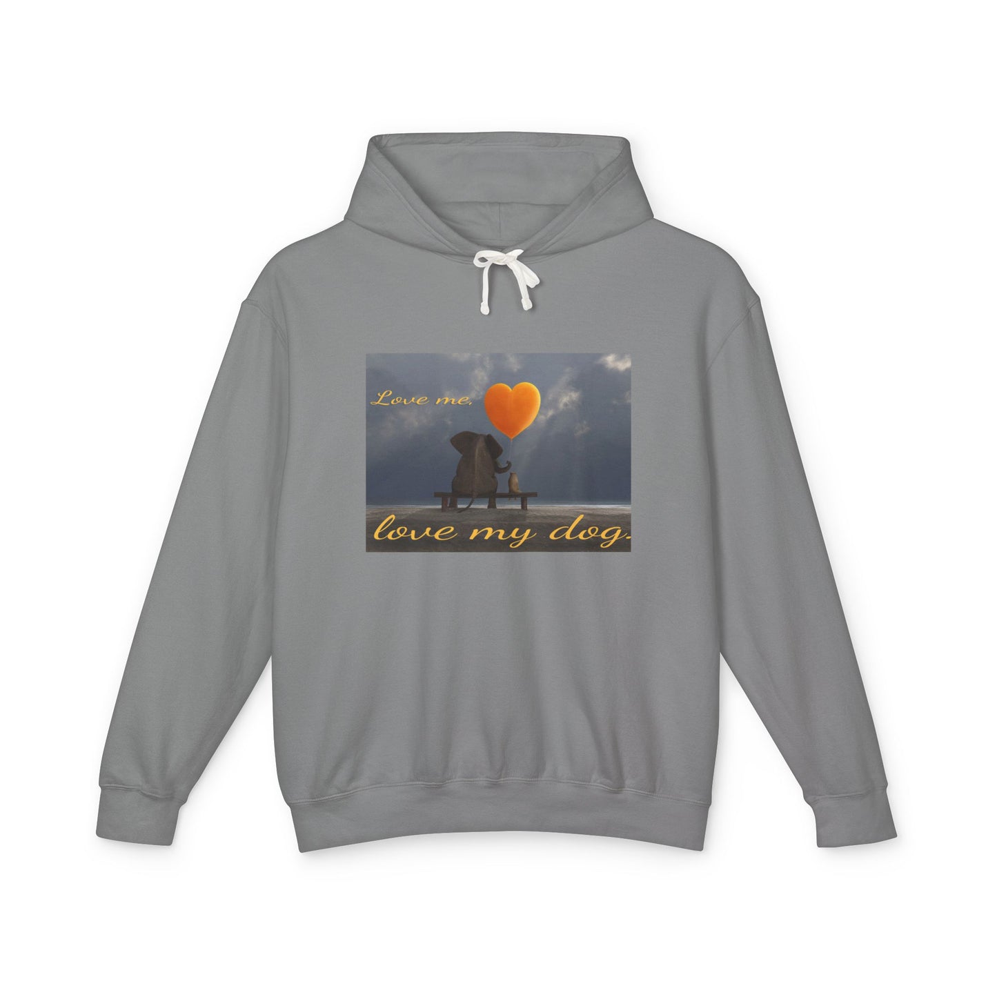 Love Me, Love My Dog - Unisex Lightweight Hoodie