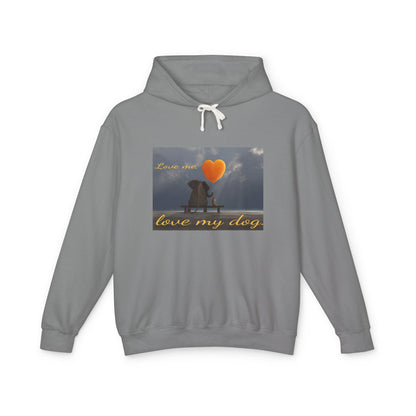 Love Me, Love My Dog - Unisex Lightweight Hoodie