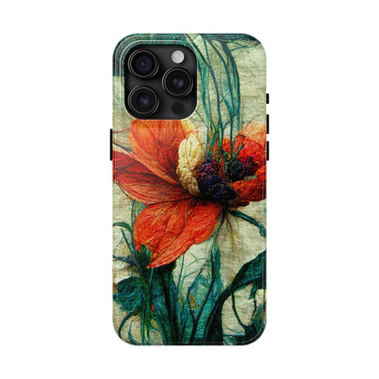 Red Flower Tough Phone Cases