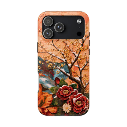 A Flower in Winter - Floral Vintage Tough Phone Case