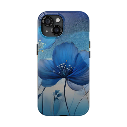 Blue Floral Tough Phone Cases