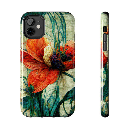 Red Flower Tough Phone Cases