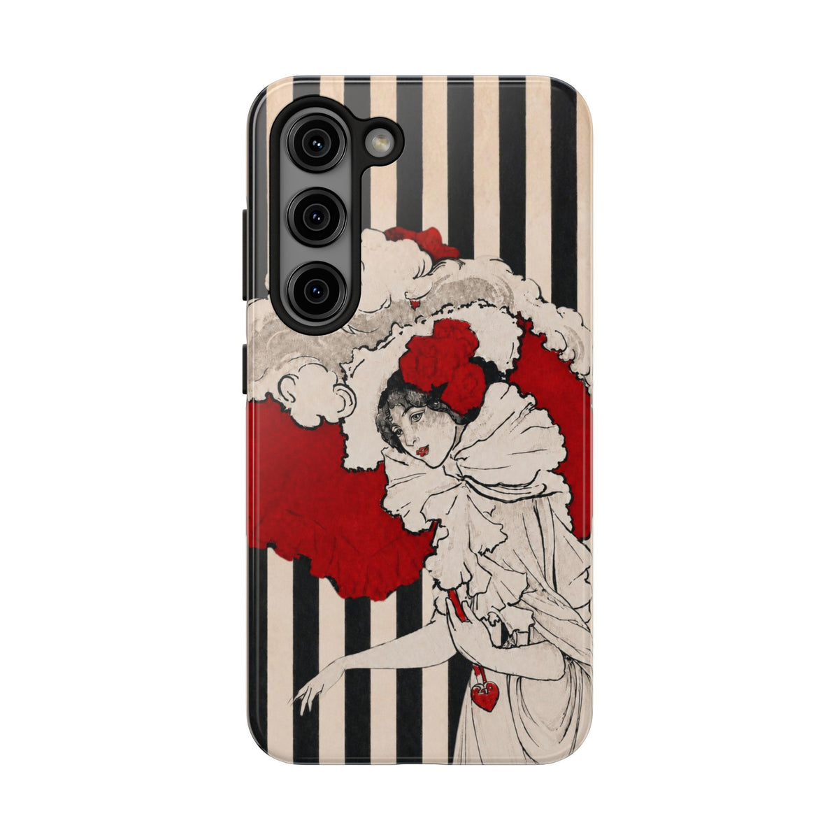 Art Nouveau Woman in Red Hat Tough Phone Cases
