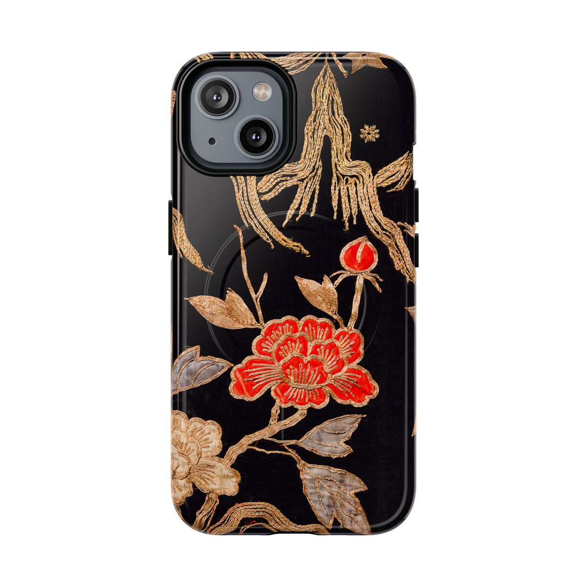 Red Peony and Gold BlossomTough Magnetic Phone Cases for iPhone