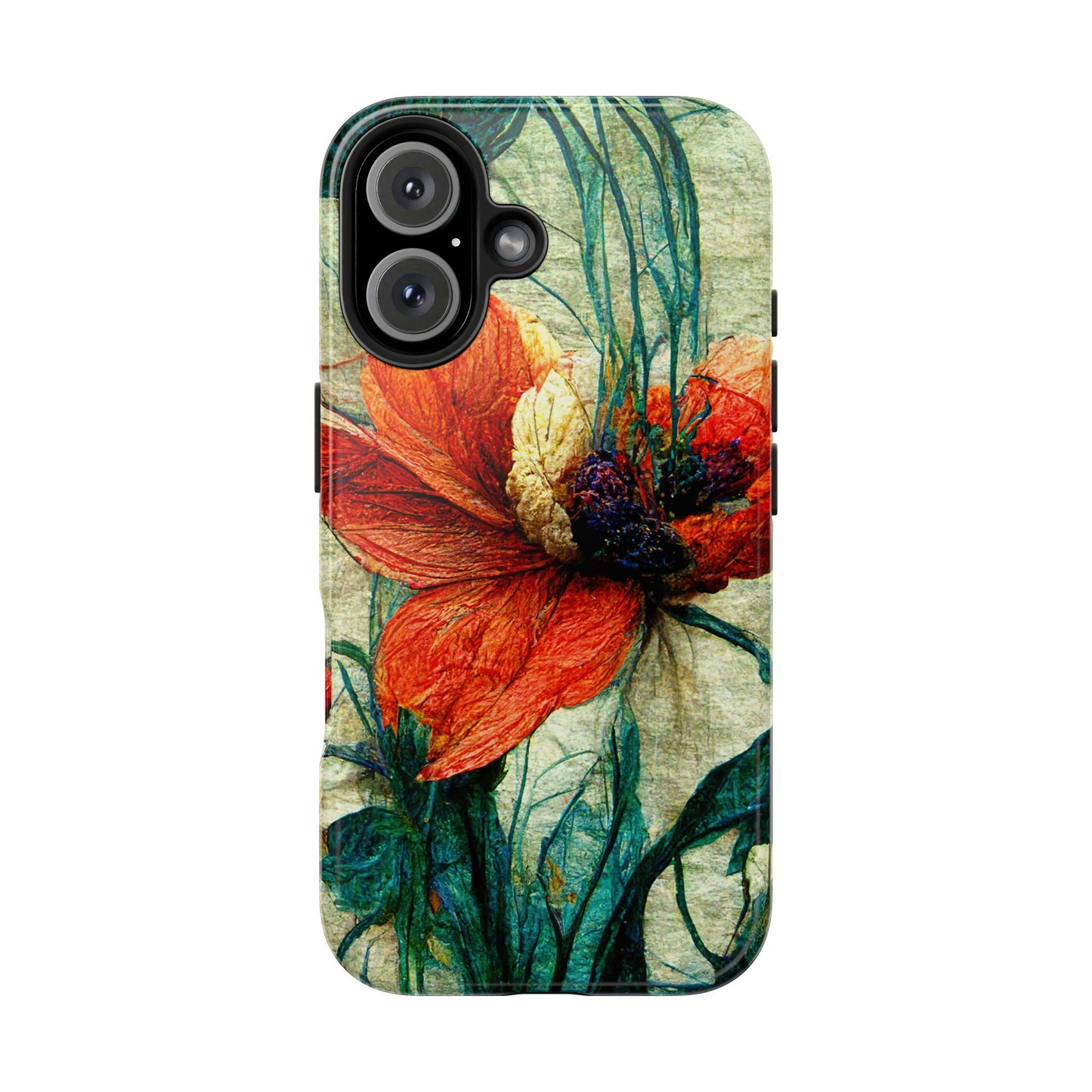 Red Flower Tough Phone Cases