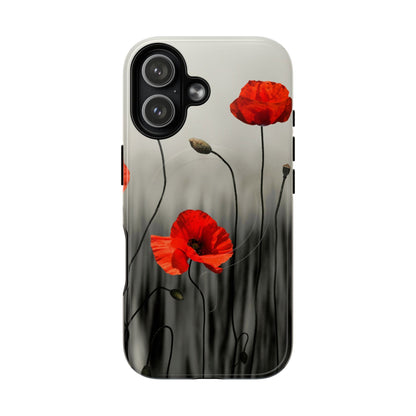 Poppy Modern Art MagSafe Phone Cases