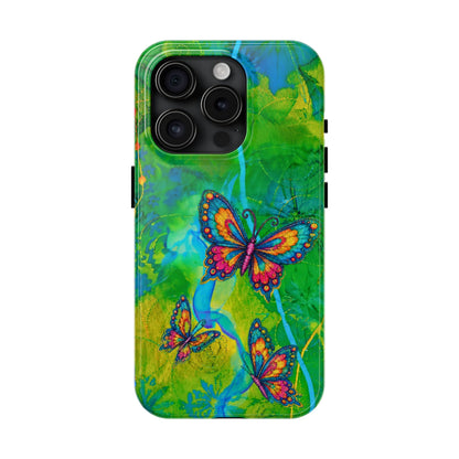 Morning Meditation - Butterfly Garden Tough Phone Case