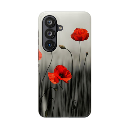 Poppy Modern Art Tough Phone Cases