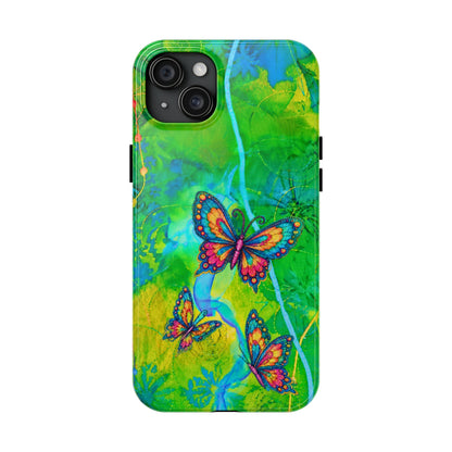 Morning Meditation - Butterfly Garden Tough Phone Case