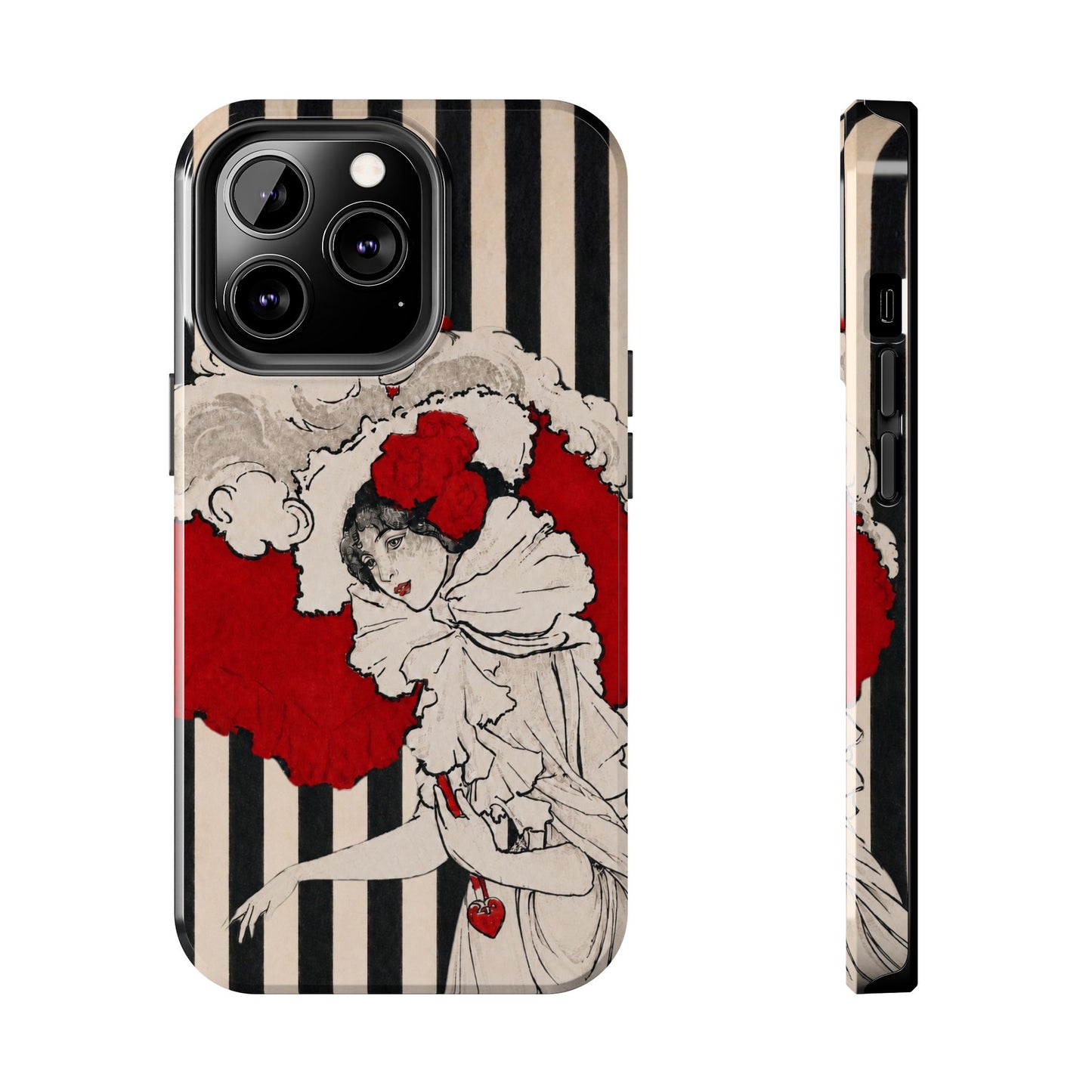 Art Nouveau Woman in Red Hat Tough Phone Cases