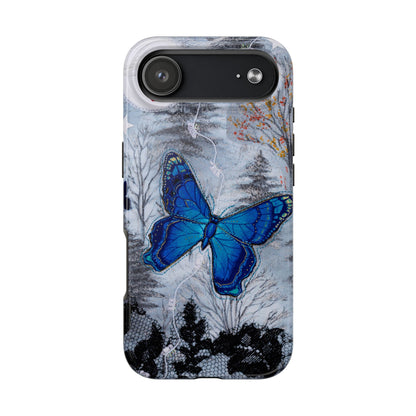 Blue Butterfly Tough Phone Cases
