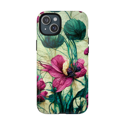 Patty's Plum Oriental Poppy Tough Magnetic Phone Cases for iPhone