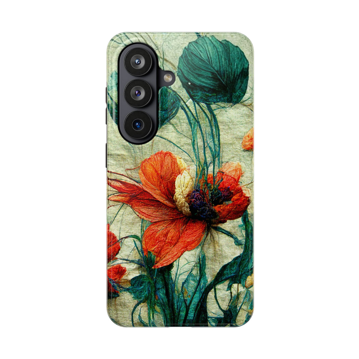 Red Flower Tough Phone Cases