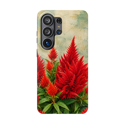 Scarlet Celosia Magnetic Phone Case — Samsung Galaxy S26