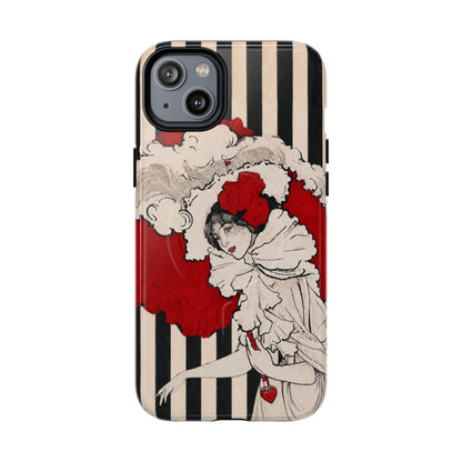 Art Nouveau: Woman in Red Hat MagSafe Phone Cases