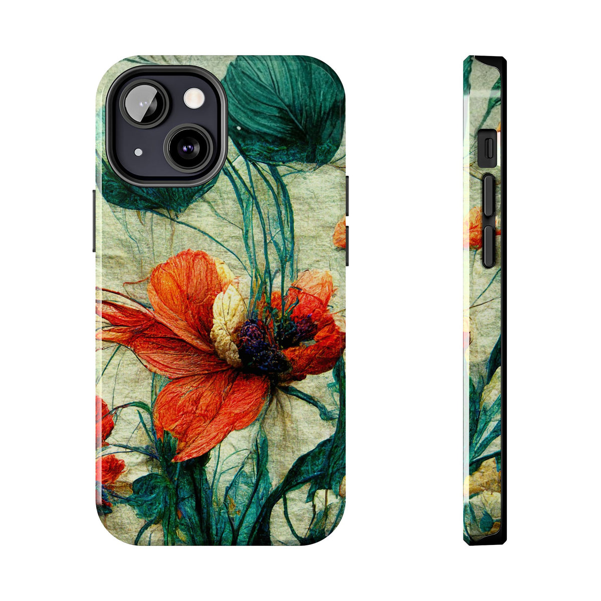 Red Flower Tough Phone Cases