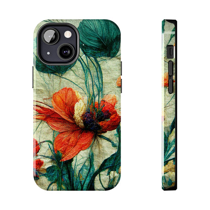 Red Flower Tough Phone Cases