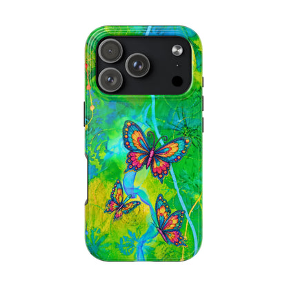 Morning Meditation - Butterfly Garden Tough Phone Case