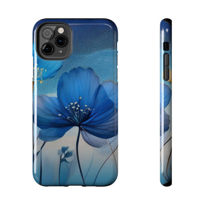 Blue Floral Tough Phone Cases