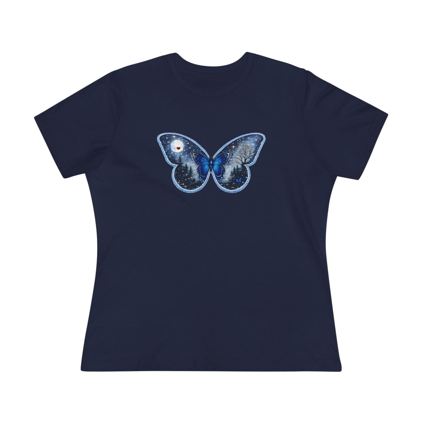 Blue Butterfly Artful Tee - Butterfly Dreamscape