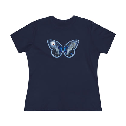 Blue Butterfly Artful Tee - Butterfly Dreamscape