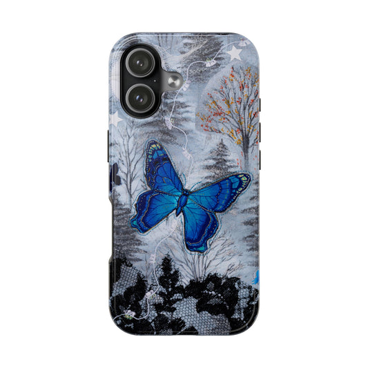 Blue Butterfly Tough Phone Cases